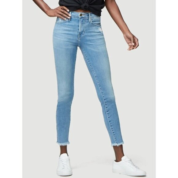 💕FRAME💕 Le High Skinny Micro Shredded Hem Jeans - Picture 3 of 16